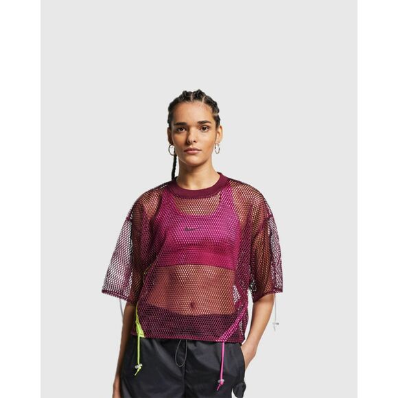 Nike AR3033 Purple Mesh Top Loose Fit Women's Size Small NWT